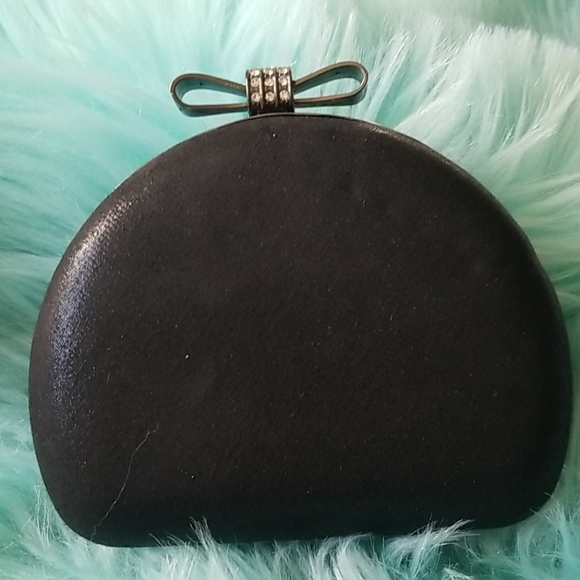 Black Bow Clutch / Evening Purse - Picture 3 of 8